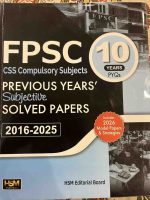 HSM 10 Years FPSC SOLVED Past Papers (2025)